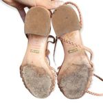 Schutz  Marlie ankle strap open toe blocked heel weaved dress sandals size 6 pink Photo 4