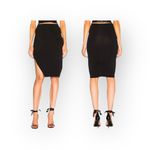 Helmut Lang new ♌︎ Slinky Sexy Knot Mini Skirt ♌︎ Black Stretch Jersey ♌︎ Large Photo 11