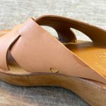 Kork Ease Leather Cross Strap‎ Wedge Sandals Slides Women's Size 7 / 38 Tan Photo 8