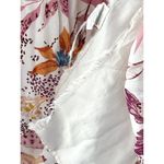 Aura  Floral Chiffon Mini Dress Medium Women's Spring Long Sleeve Pleated Dress Photo 5