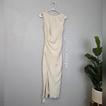 Abercrombie & Fitch A&F Draped High-Neck Shell Midi Dress Photo 1