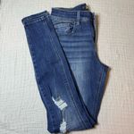 Indigo Rein Womens Curvy Fit Distressed Ripped Skinny Jeans Dark Wash Size 7 Photo 2