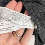 ZARA  Sweater L Embellished Peter Pan Collar Pearl Rhinestone Crewneck Gray Photo 8