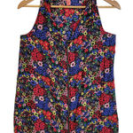 Eight Sixty Vintage Silk Ditzy Floral Top Zipper Summer Vacation Bloomcore Sz S Photo 0