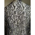 Victoria's Secret  Black Gold Lace Robe‎ 90's Glam Whimsi Goth Small Photo 2