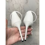 Schutz  Sandals Womens Size 8B White Leather Open Square Toe Stiletto Heel Photo 8