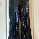 House of Harlow 1960 Black Sequin Wide Leg Pants Photo 2