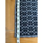 Coach Signature Sm C 's Black and Gray 100% Merino Wool Scarf Reversible Unisex Photo 3