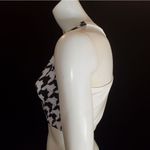 Costume Gallery White & Black Houndstooth Sports Bra (L) Size L Photo 3