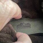 Cliffs by White Mountain Ankle Boots Knit Cuff Lace Up Brown Womens 8.5M Size 8.5 Photo 7