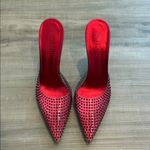 Paris Texas Hollywood Embellished Pointed Toe Heels Red Size 7 Photo 5