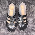 Sole Senseability Justine black silver wedges Size 10 Photo 2