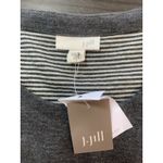 J Jill 3/4 Sleeve Knit Dress XS Scoop Neck Button Shoulder Knee Length Gray NWT‎ Photo 4