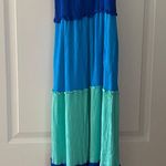 Bebop Multicolored Blue Maxi Dress Photo 0