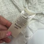 Maeve Anthropologie  Top Womens X Small White Ruffle Tank Smocked Cotton Photo 7