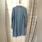 Old Navy Western Jean denim button down 100% cotton Shirt Dress sz L, tiny stain Photo 4