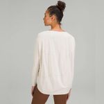 Lululemon  ribbed Back In Action long sleeve tee boatneck top oat heather knit Photo 8