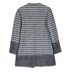 H&M Coat Womens 8 Black White Textured Long Sleeve Minimalist Old Money Photo 3