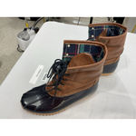 Sporto Womans Duck Boots 10 Brown-blue Lace Up Ankle Height Photo 2