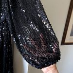 Selkie Princess Sequin Maxi Gown Glitter Bustier NYE Black Large NWT Photo 4