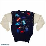 Bonnie Boerer Rare Vintage Nautical Yacht Sweater Size S NEW Blue Photo 6
