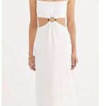 Rumer Avalon Ring White 100% Linen Lightweight Maxi Dress Womens‎ size S Photo 1