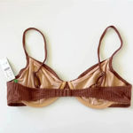 J.Crew Wide rib french bikini top in Appalachian Brown Bra Size 38C NWT Photo 5