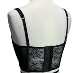 Victoria's Secret Dream Angels Corset Top Womens M Black Unlined Lace Up Romantic Photo 4