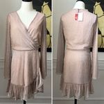 Saks 5th Avenue Blush Shimmer Wrap Dress NWT M Photo 1