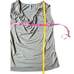 Eimin Draped Cowl Neck Sleeveless Jersey Stretch Taupe Blouse 2XL Tan Size 2X Photo 7