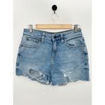HALE Tess Senna Light Wash Blue Denim Distressed Shorts Women's Size 28 Photo 9