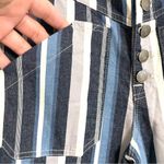 Current/Elliott NWT Current Elliott Womens Pants Blue Stripe Wide Leg Button Fly Size 26 Photo 4