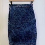 Foreign Exchange Acid Wash Denim-Look Pencil Skirt 3 Photo 0