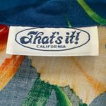 Vintage 70s 80s That’s It Tropical Floral Hawiian Shirt XS S Blue Photo 5