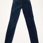 ZARA Womens Jeans Black US Size 4 Skinny Denim Dark Wash Button Zip Photo 0