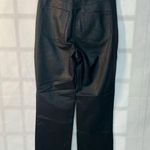 H&M NWT Black Vegan Faux Leather High Waist Straight Leg Pants Size 4 Photo 4