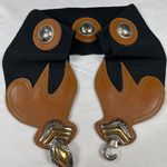 Vintage Western Style Leather Elastic Concho Belt SKU 7251 Black Photo 0