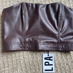 LPA Brown Leather Corset Photo 1