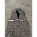 Rachel Zoe NWT Vest Size Small White Black Red Houndstooth S Photo 3