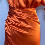 Pretty Little Thing Stunning & Sexy Burnt Orange One Shoulder Midi Dress Size 4 Photo 2