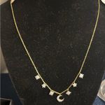 Cote D'argent Crystal Cubic Zirconia Celestial Moon Star Gold plated necklace Photo 1