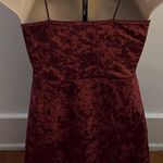 Garage velvet burgundy maroon dark red Y2K spaghetti straps mini dress, size XS Photo 10