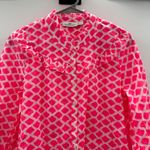 Vineyard Vines Vineyard‎ Vines Pink & White Shell Print Cotton Button-Up Long Sleeve Shirt Sz S Photo 3