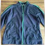 Ralph Lauren Lauren  Active Full Zip Jacket Black with Green Trim Size Large Photo 0
