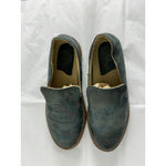 OLUKAI 'Kailua' Leather‎ Slip On Blue Camo Trench Shoes size 7 Photo 3