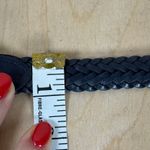 Capezio Blue Woven Braided Womens  Leather Belt Brass Hardware Bohemian M/L Photo 3