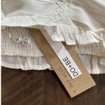 DO+BE  Women's Crepe Tie Neck Halter w/ Button Accents Cream - Medium NWOT Photo 6