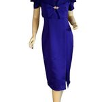 Alex Evenings VINTAGE 1990'S ELECTRIC PURPLE/BLUE COCKTAIL DRESS & BOLERO SET 6 Photo 0