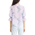 Cinq à Sept Cinq a Sept Jennings Floral Print Blouse Lilac Wine Multi Womens Size XS Photo 5