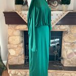 ASOS Elegant Slinky High Neck Blouson Sleeve Open Back Midi Dress 10 Photo 2